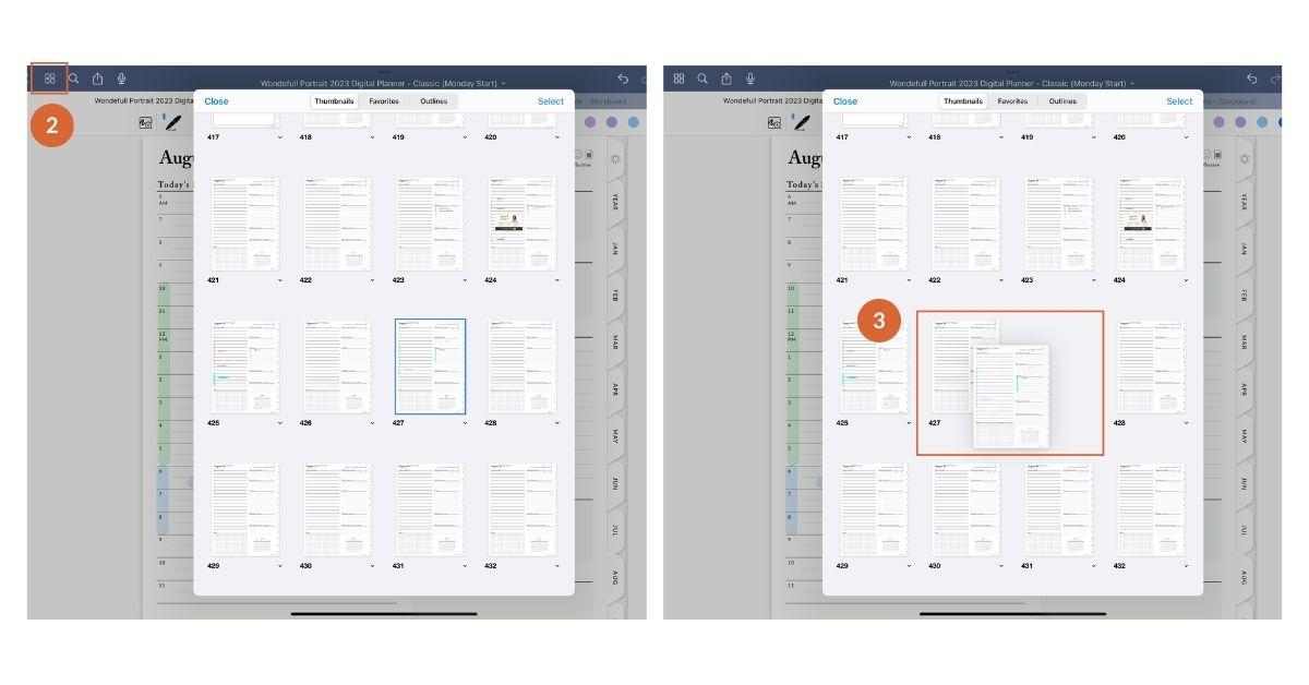 How to Copy and Paste Pages in Your GoodNotes Planner - Wondefull