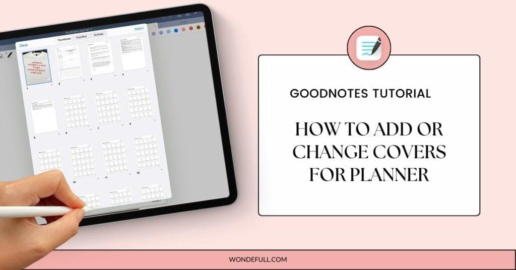How to add or change covers for GoodNotes planner