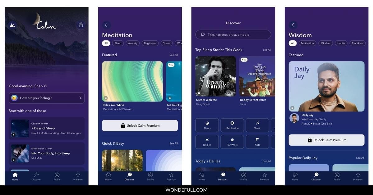morning meditation app calm