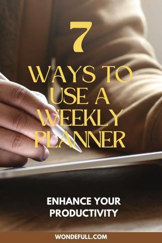 how to use a weekly planner pen