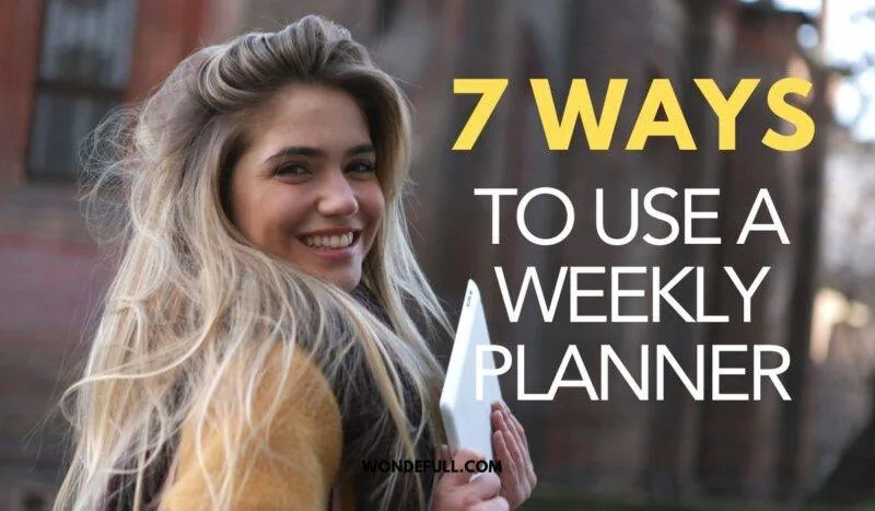 How To Use A Weekly Planner woman ipad yellow