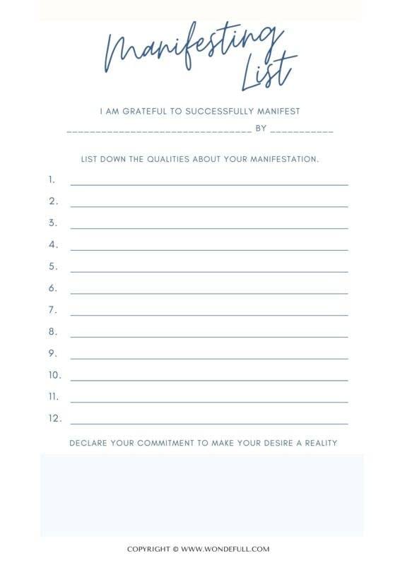 How To Write a Manifesting List That Really Works! - Wondefull