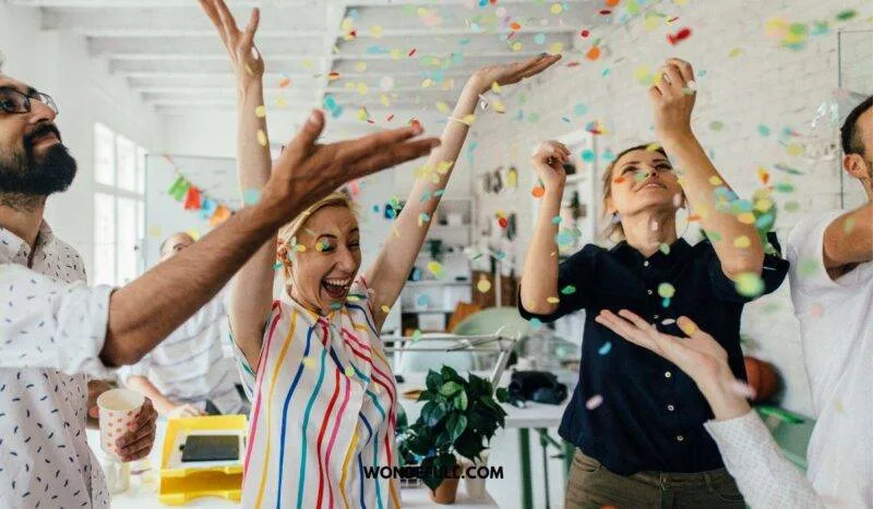 Abundance mindset exercises - celebrate success confetti