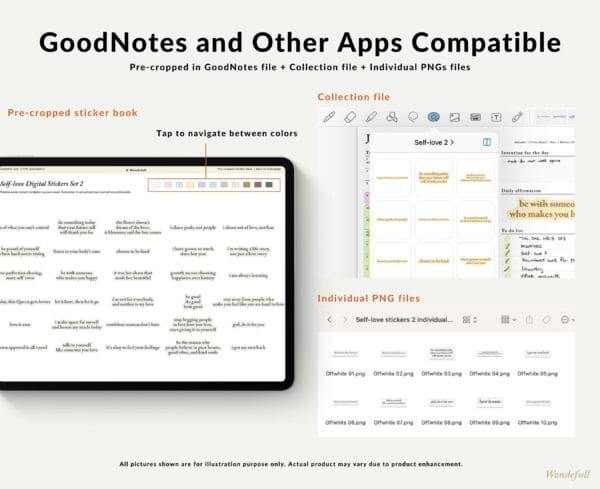 Daily Manifest Digital Stickers Bundle goodnotes