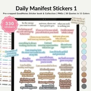 Daily Manifest Digital Stickers Set 1 intro