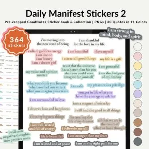 Daily Manifest Digital Stickers Set 2 intro