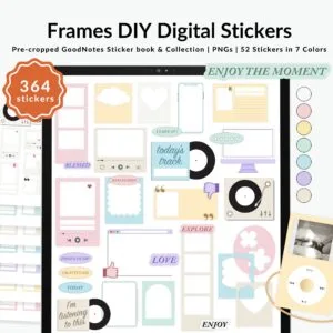 Frames DIY Digital Stickers intro