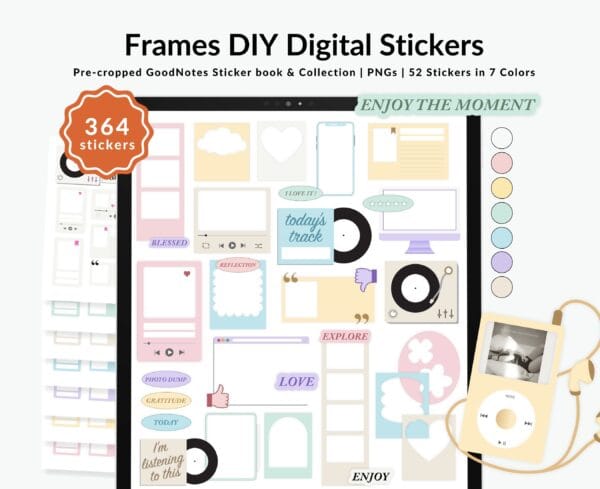 Frames DIY Digital Stickers intro