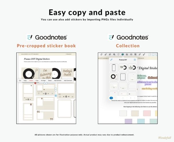 Frames DIY Digital Stickers goodnotes