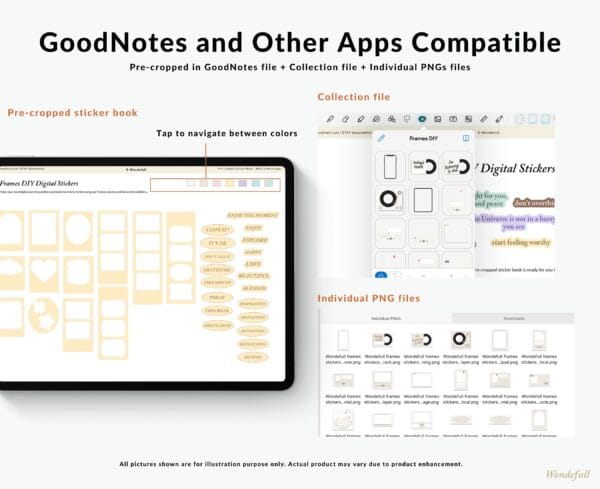 Frames DIY Digital Stickers goodnotes