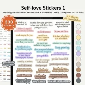 Self-love Digital Stickers Set 3 intro