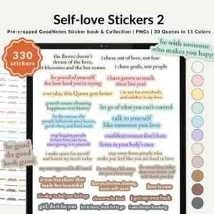 Self-love Digital Stickers Set 3 intro