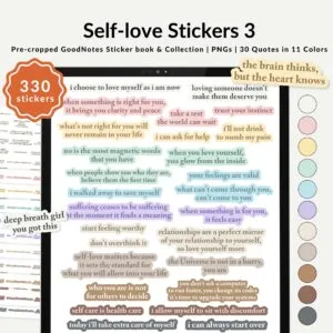 Self-love Digital Stickers Set 3 intro