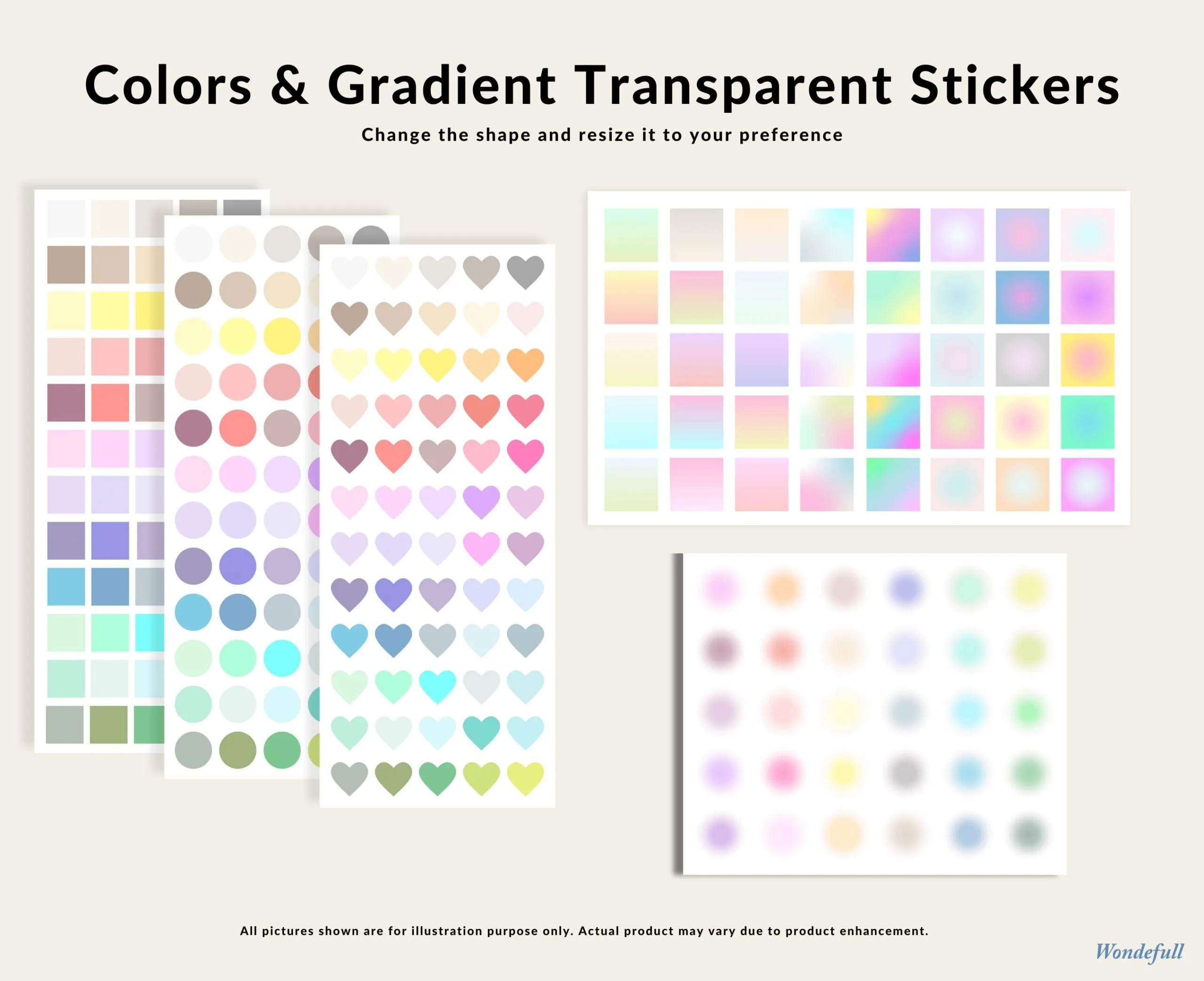 Time blocking stickers preview