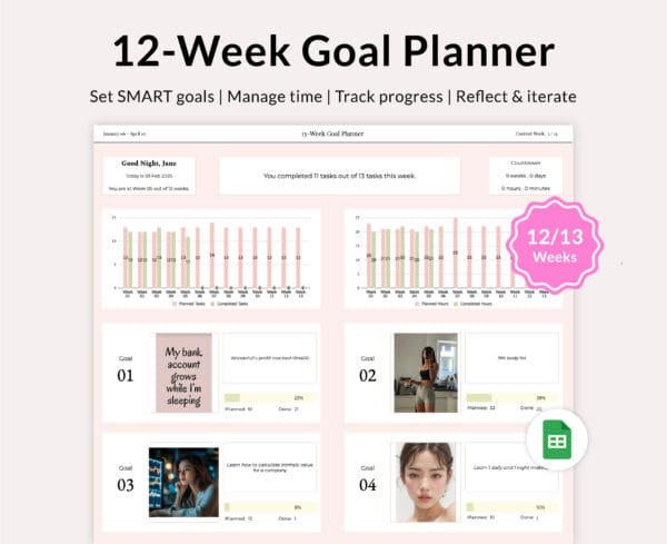 12-Week Goal Planner Google Sheets Template