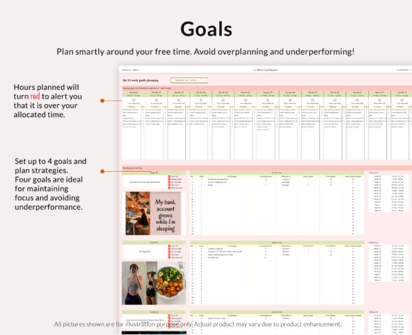 12-Week Goal Planner Google Sheets Template - Image 4