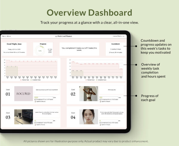 12-Week Goal Planner Google Sheets Template - Image 7
