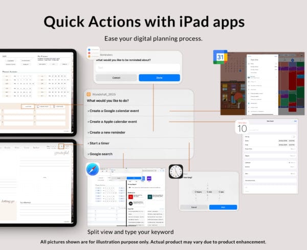2025 Digital Weekly Planner, Monthly Planner, Horizontal, Taupe Dream - Image 5