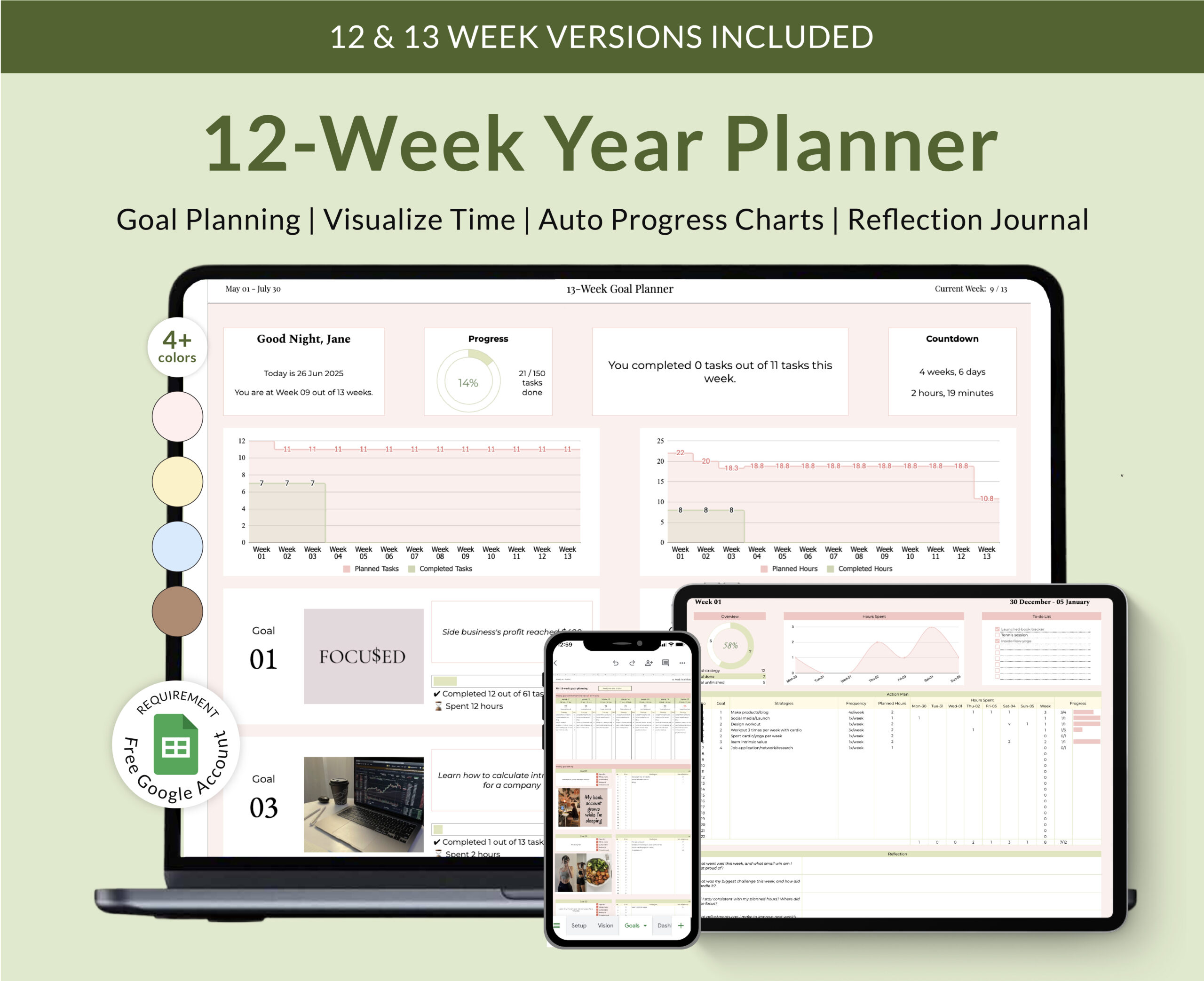12 week year gsheets template