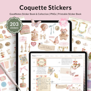 Coquette Digital Stickers Set