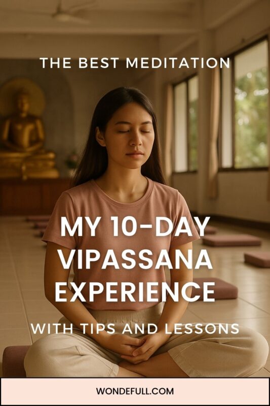 vipassana meditation lady meditating bold
