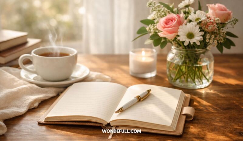 Breakup Journal Prompts desk