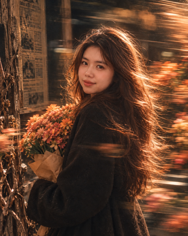 ai-photo-prompt-surreal-hydrangea-film-portrait